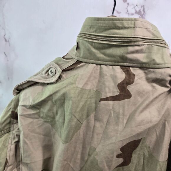 Vintage Desert Camo Jacket Mens Large Regular Coat Cold Weather Field Class 4 - Picture 6 of 11